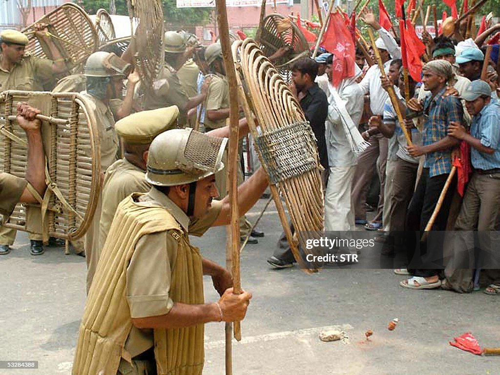 Police and protesters clash after dismis