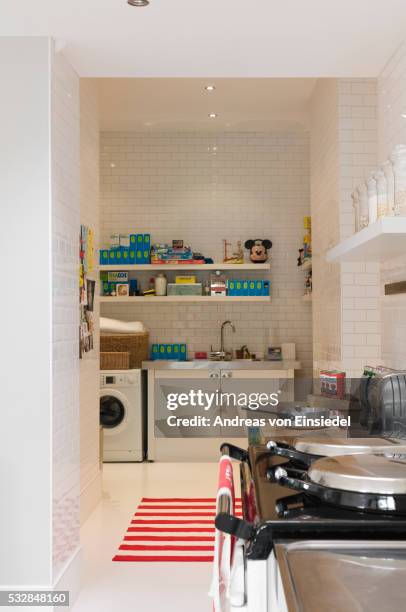 north london victorian conversion - utility room stock pictures, royalty-free photos & images
