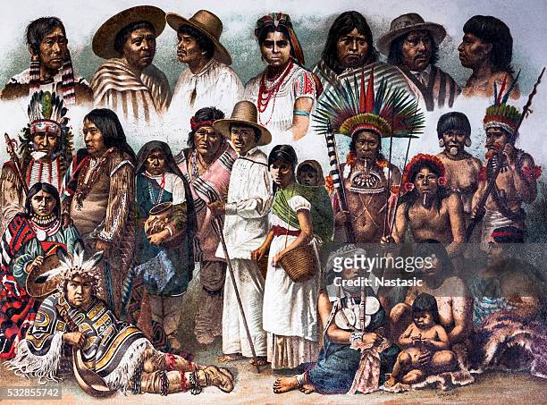 american native - sioux native americans stock illustrations