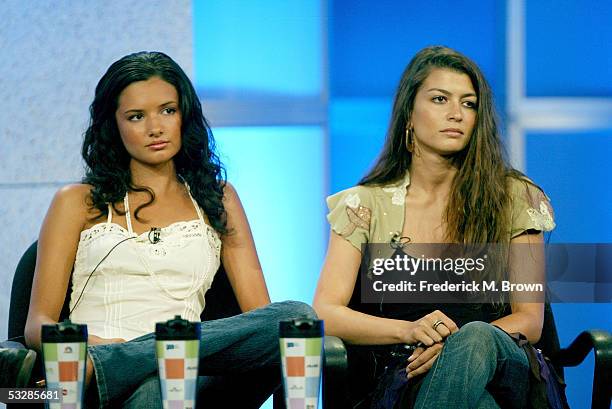 Actress Alice Greczyn and actress Jaclyn Desantis attend the panel discussion for "Windfall" during the NBC 2005 Television Critics Association...