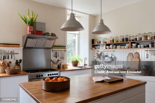 glenholme, b&b in kirkcudbright - empty kitchen stock pictures, royalty-free photos & images