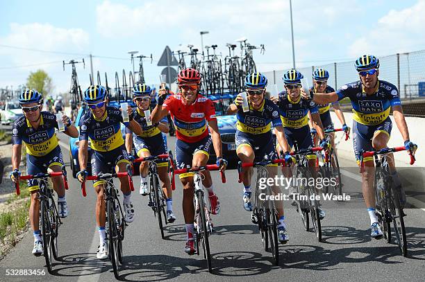 67th Tour of Spain 2012 / Stage 21 Alberto Contador Velasco Red Jersey / Jesus Hernandez Blazquez / Rafal Majka / Daniel Navarro Garcia / Benjamin...