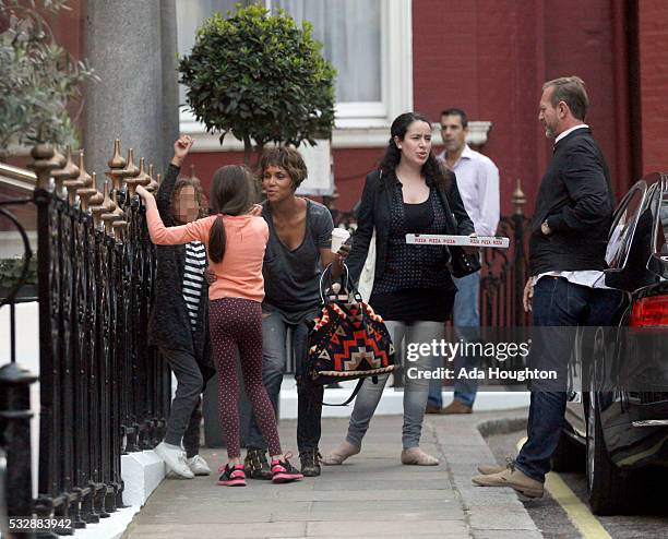 Actress Halle Berry is pictured arriving back at a London hotel on May 12, 2016 in London, England.