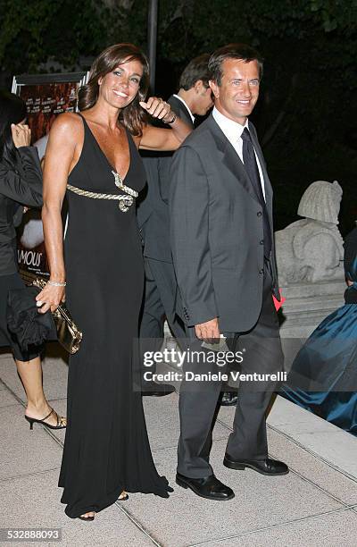 Mostra internazionale D'arte Cinematografica di Venezia. Cena di gala sulla spiaggia del Hotel EXCELSIOR Francesco Rutelli con la moglie Barbara...