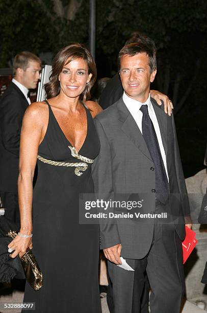 Mostra internazionale D'arte Cinematografica di Venezia. Cena di gala sulla spiaggia del Hotel EXCELSIOR Francesco Rutelli con la moglie Barbara...