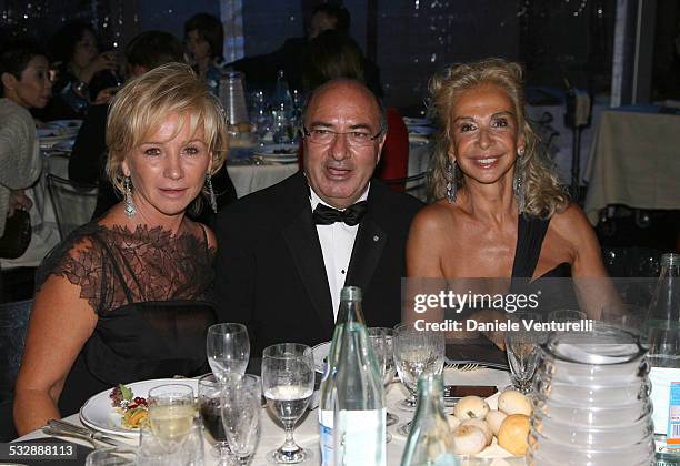 Mostra internazionale D'arte Cinematografica di Venezia. Cena di gala sulla spiaggia del Hotel EXCELSIOR Alberta Ferretti - Dante Ferretti e moglie...
