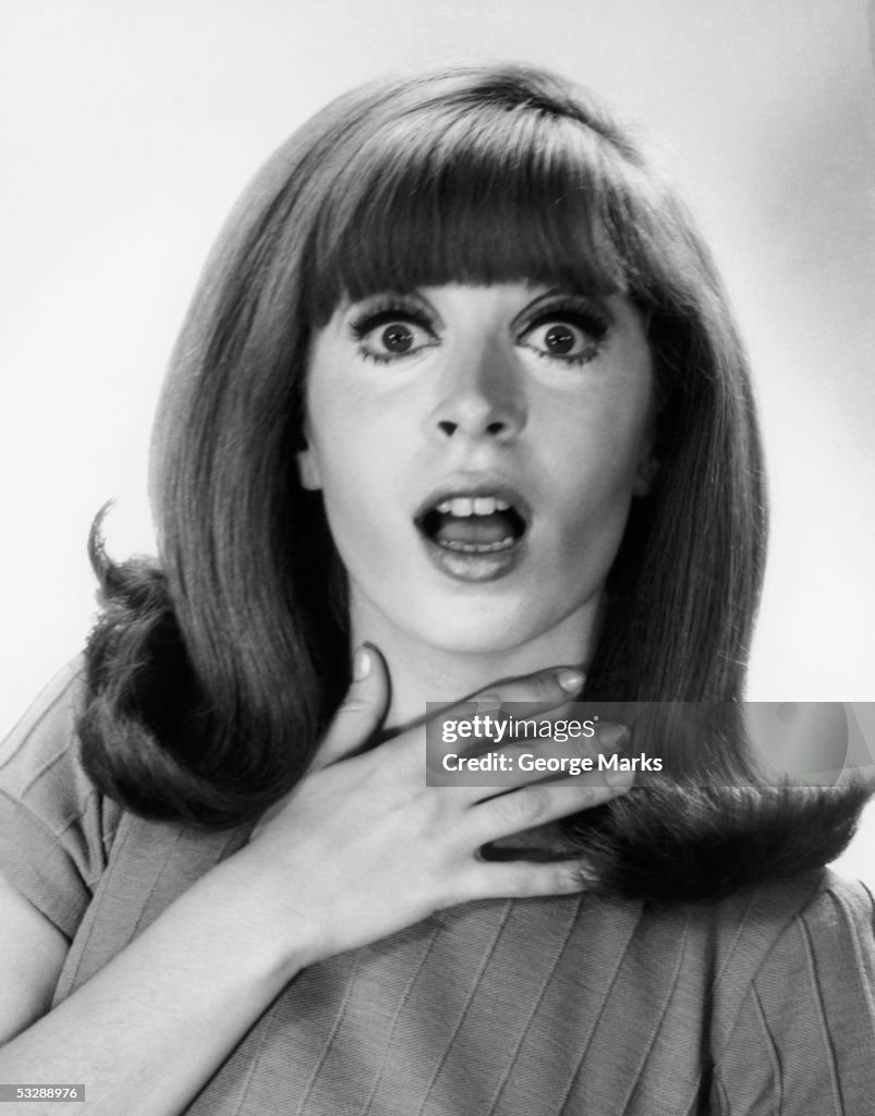 Woman looking surprised