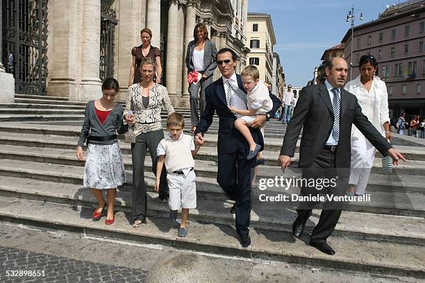 Ferdinando Brachetti Peretti during Elle Macpherson and Arpad Busson in Rome for the Baptism of their Son Aurelius cy Andrea at Basilica Santa Maria...