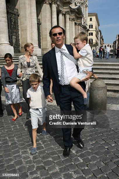 Ferdinando Brachetti Peretti during Elle Macpherson and Arpad Busson in Rome for the Baptism of their Son Aurelius cy Andrea at Basilica Santa Maria...
