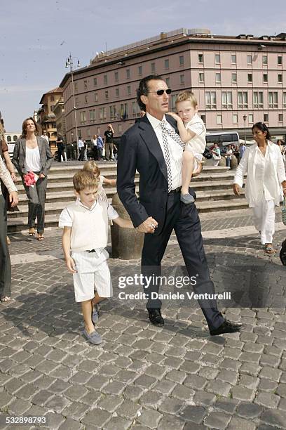 Ferdinando Brachetti Peretti during Elle Macpherson and Arpad Busson in Rome for the Baptism of their Son Aurelius cy Andrea at Basilica Santa Maria...