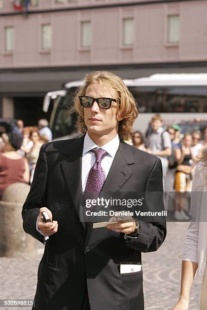Andrea Casiraghi during Elle Macpherson and Arpad Busson in Rome for the Baptism of their Son Aurelius cy Andrea at Basilica Santa Maria Maggiore in...