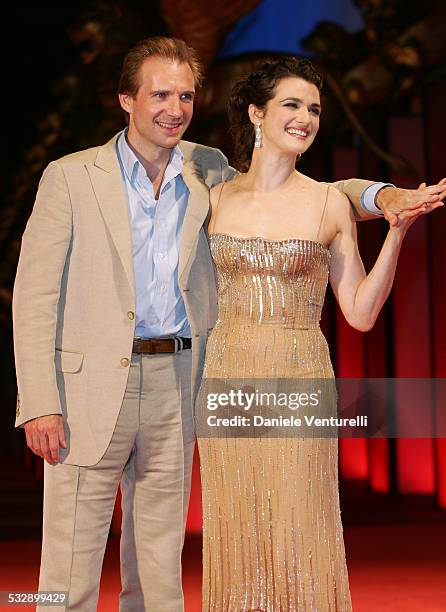 Ralph Fiennes and Rachel Weisz during 2005 Venice Film Festival - "The Constant Gardener" Premiere - Arrivals in Venice, Italy.