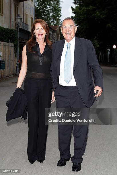 Sonia Raule and Franco Tato attend the concert for the 150th anniversary of Giacomo Puccini's birth during the 54th Festival Puccini in Torre del...