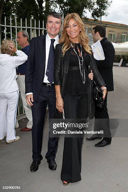 Massimo Bonomi and Antonella Bonomi attend the concert for the 150th anniversary of Giacomo Puccini's birth during the 54th Festival Puccini in Torre...