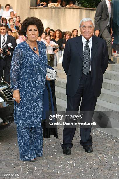 Carla Fendi and Candido Speroni during Wedding of Martina Mondadori and Peter Sartogo - September 30, 2006 at Dome of Saint Mark in Pordenone, Italy.