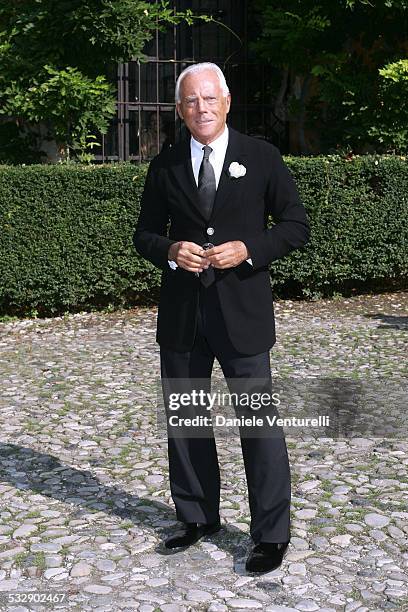 Giorgio Armani during The Wedding of Alexia Aquilani and Andrea Camerana - October 9, 2005 at Castello di Rivalta in Castello di Rivalta, Piacenza,...