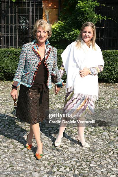 Antonella Camerana and her daughter Beatrice during The Wedding of Alexia Aquilani and Andrea Camerana - October 9, 2005 at Castello di Rivalta in...