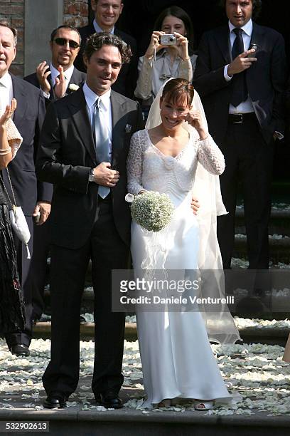 Andrea Camerana and Alexia Aquilani during The Wedding of Alexia Aquilani and Andrea Camerana - October 9, 2005 at Castello di Rivalta in Castello di...