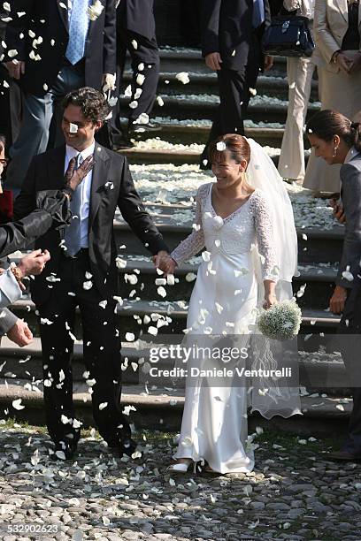 Andrea Camerana and Alexia Aquilani during The Wedding of Alexia Aquilani and Andrea Camerana - October 9, 2005 at Castello di Rivalta in Castello di...