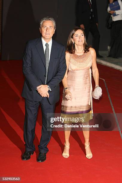 Barbara Palombelli and Francesco Rutelli during 1st Annual Rome Film Festival - "Fur: An Imaginary Portrait of Diane Arbus" Premiere at Auditorium...