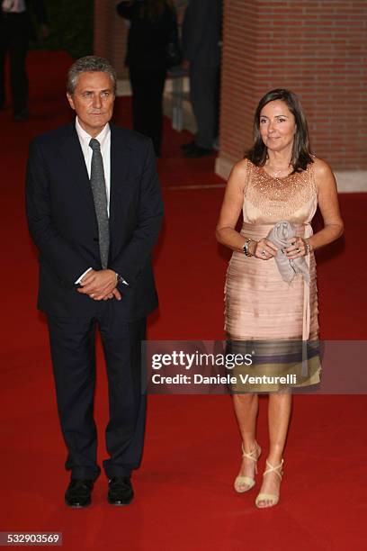 Barbara Palombelli and Francesco Rutelli during 1st Annual Rome Film Festival - "Fur: An Imaginary Portrait of Diane Arbus" Premiere at Auditorium...