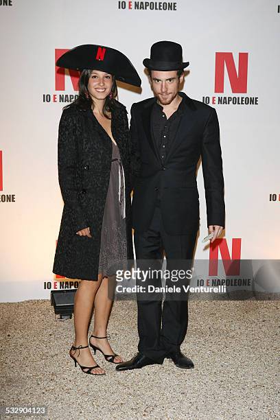 Elio Germani con la fidanzata during 1st Annual Rome Film Festival - "Napoleon and Me" Premiere - Party in Rome, Italy.