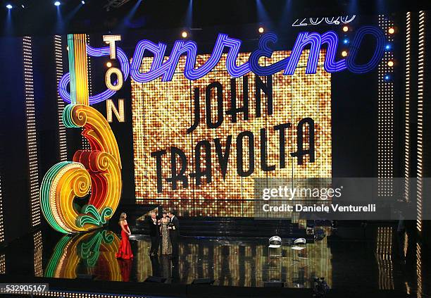 John Travolta during John Travolta Attends the 56th Italian Music Festival in San Remo - February 27, 2006 at Ariston Theatre in San Remo, Italy.