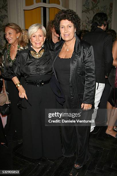 Anna and Carla Fendi during 1st Annual Rome Film Festival - Fendi Party in Rome, Italy.