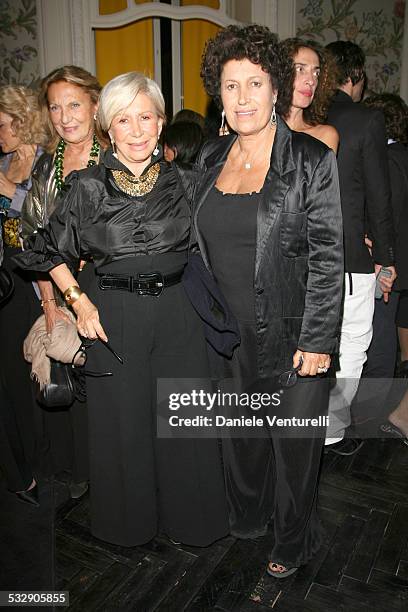 Anna and Carla Fendi during 1st Annual Rome Film Festival - Fendi Party in Rome, Italy.