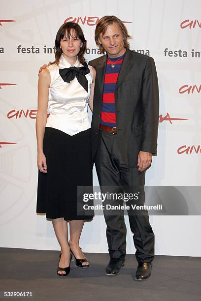 Adriana Gil and Viggo Mortensen during 1st Annual Rome Film Festival - "Alatriste" Photocall at Auditorium Parco della Musica in Rome, Italy.