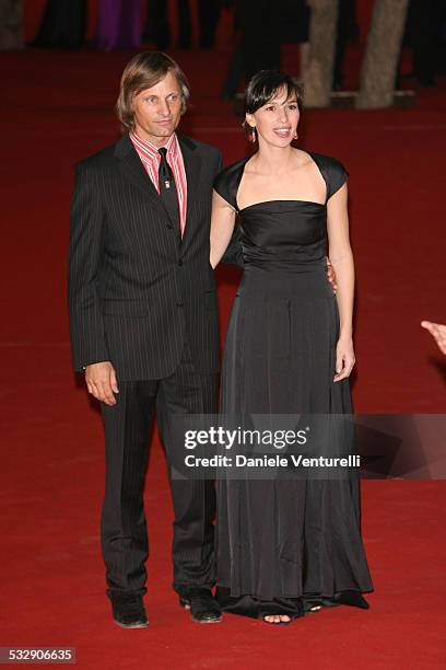 Viggo Mortensen and Ariadna Gil during 1st Annual Rome Film Festival - "Alatriste" Premiere at Auditorium Parco della Musica in Rome, Italy.