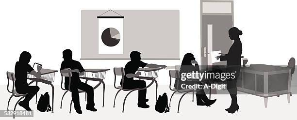 highschoolclass - 12 13 years stock illustrations