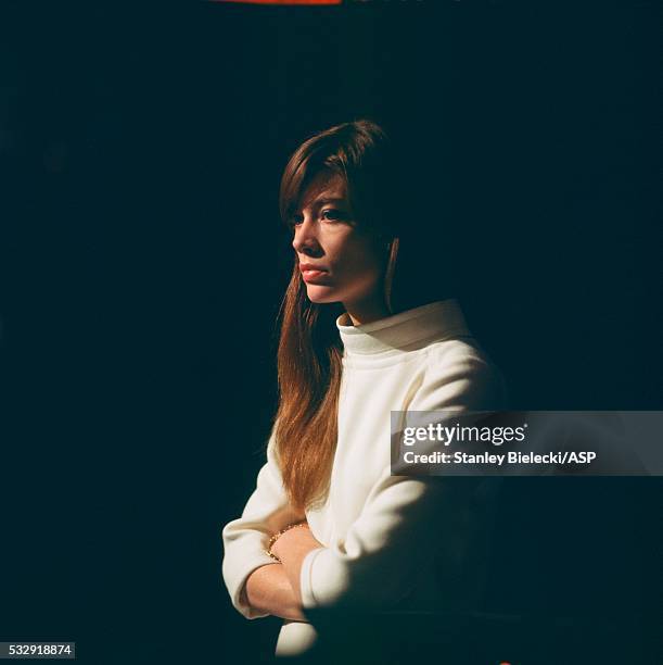 Francoise Hardy portrait, London, circa 1965.