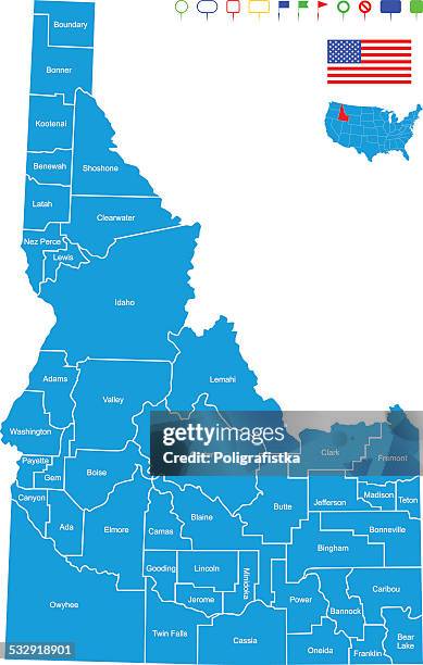 Map Of Idaho High-Res Vector Graphic