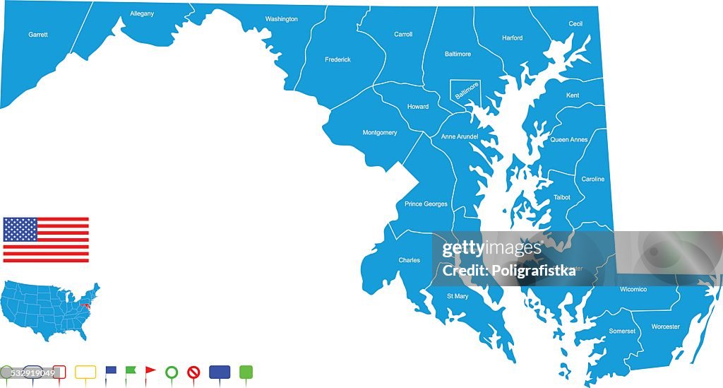 Mapa de Maryland