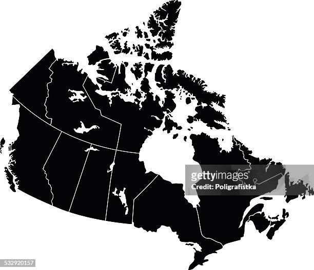 map of canada - vancouver canada stock illustrations