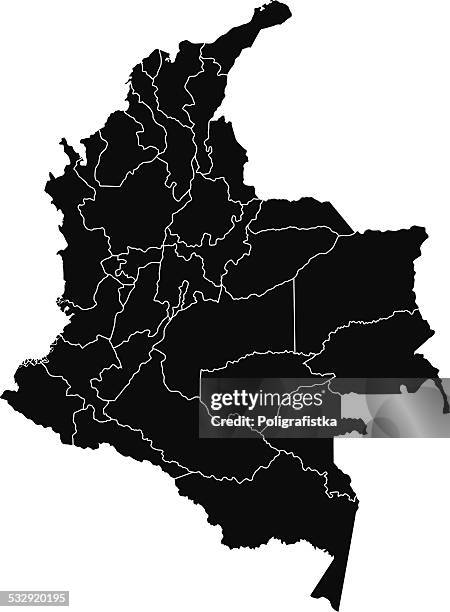 ilustraciones, imágenes clip art, dibujos animados e iconos de stock de mapa de colombia - colombia