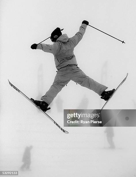 mt buller planet x games - winter skiing australia stock-fotos und bilder