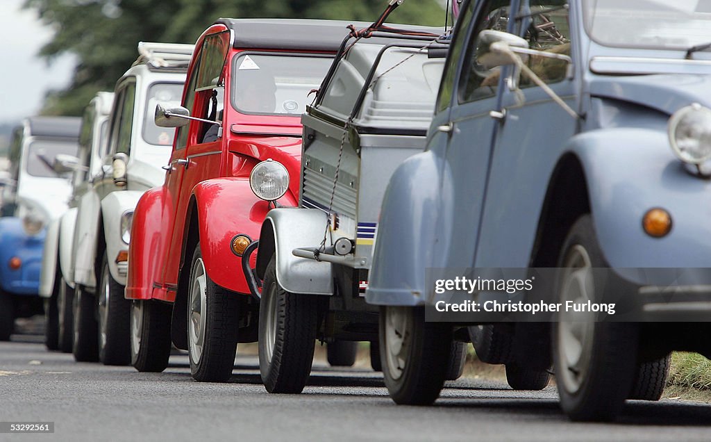 Three Thousand Citroen 2CV Owners Join Car Rally In Kelso