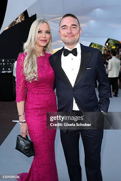 Lars Windhorst and his girlfriend Christine Barner attend the amfAR's 23rd Cinema Against AIDS Gala at Hotel du Cap-Eden-Roc on May 19, 2016 in Cap...