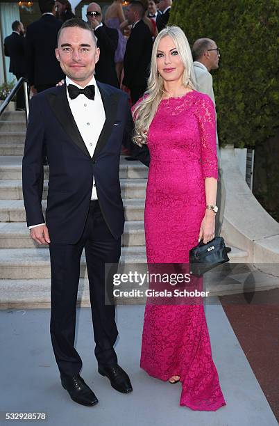 Lars Windhorst and his girlfriend Christine Barner attend the amfAR's 23rd Cinema Against AIDS Gala at Hotel du Cap-Eden-Roc on May 19, 2016 in Cap...