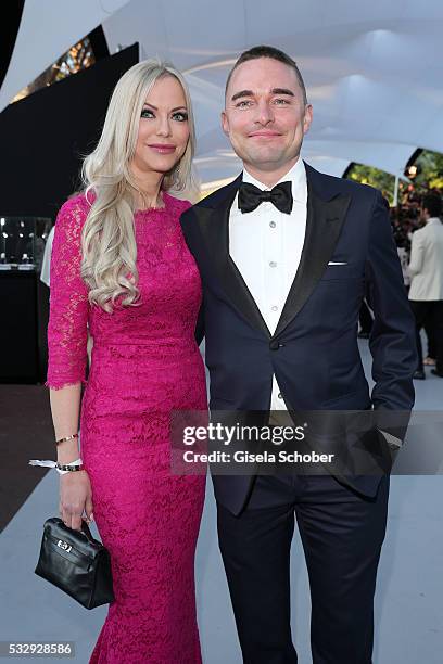 Lars Windhorst and his girlfriend Christine Barner attend the amfAR's 23rd Cinema Against AIDS Gala at Hotel du Cap-Eden-Roc on May 19, 2016 in Cap...