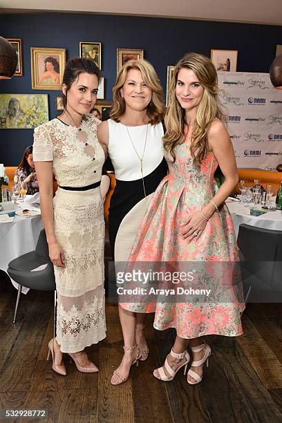 Actress Torrey DeVitto, Katrina Gay and Actress Rachel McCord attend the Hope and Grace Luncheon with NAMI And Philosophy For Mental Health awareness...