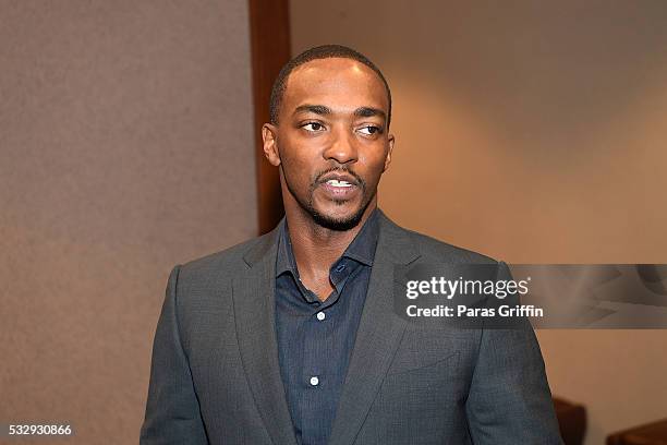 Actor Anthony Mackie attends Atlanta special screening of HBO Films' 'All The Way' at The Carter Center on May 19, 2016 in Atlanta, Georgia.