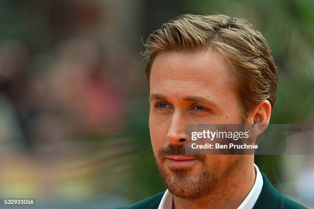 Ryan Gosling attends The Nice Guys UK premiere at Odeon Leicester Square on May 19, 2016 in London, England.