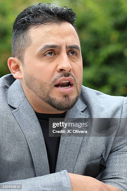 Singer Juan Rivera brother of the late singer Jenni Rivera during a press conference to announce the opening of Jenni Rivera's Women Refuge on May...