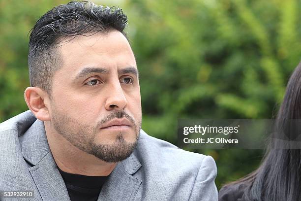 Singer Juan Rivera brother of the late singer Jenni Rivera during a press conference to announce the opening of Jenni Rivera's Women Refuge on May...