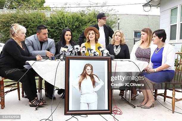 Juan Rivera, Jacqie Campos, Rosie Rivera, Johnny Rivera, Janney Marin A.K.A. 'Chiquis' Rivera family members of the late singer Jenni Rivera and...