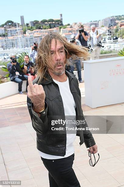 Iggy Pop attends the "Gimme Danger" photocall during the 69th annual Cannes Film Festival on May 19, 2016 in Cannes, France.