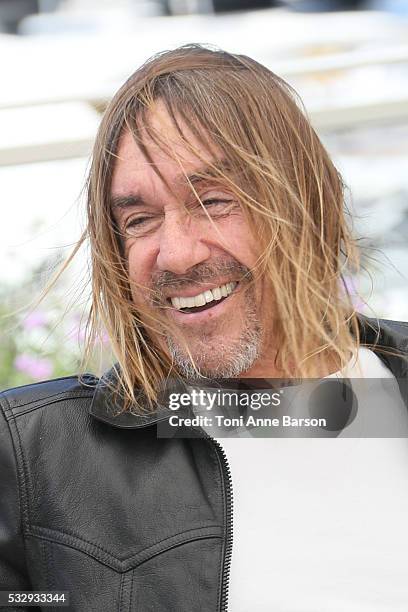 Iggy Pop attends the "Gimme Danger" photocall during the 69th annual Cannes Film Festival on May 19, 2016 in Cannes, France.